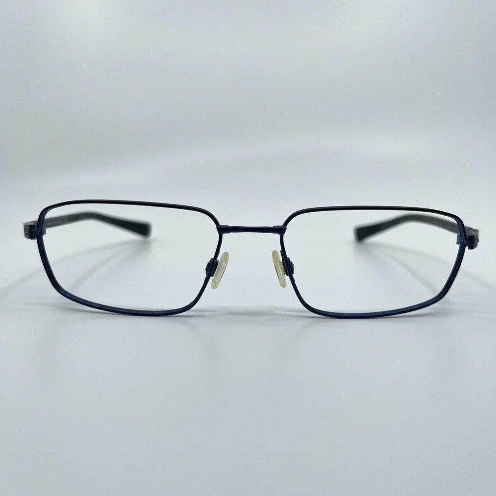 Nike 8031 424‎ Blue Black Metal Rectangular Eyeglasses Frames 54-17-140 H7034
